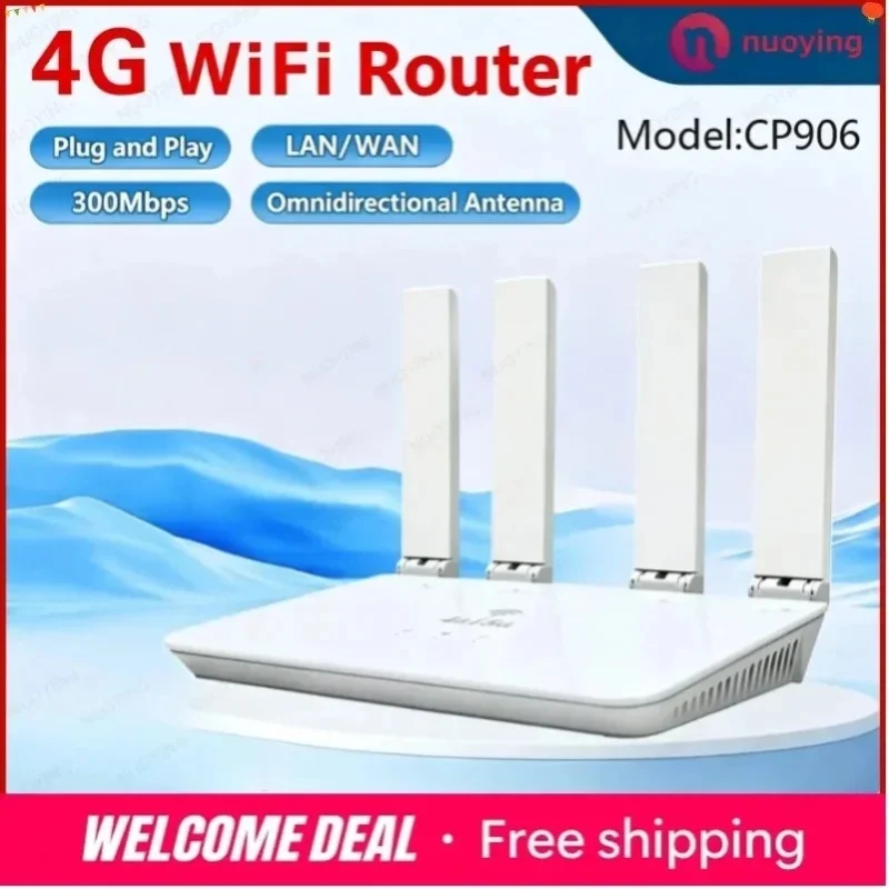 Router WiFi CPE906 LTE 4G 5G z funkcją kamery, gniazdem na kartę SIM, portem USB, niezawodne urządzenie sieciowe do użytku domowego i biurowego. (BIAŁY) — Zdjęcie 2 z 2