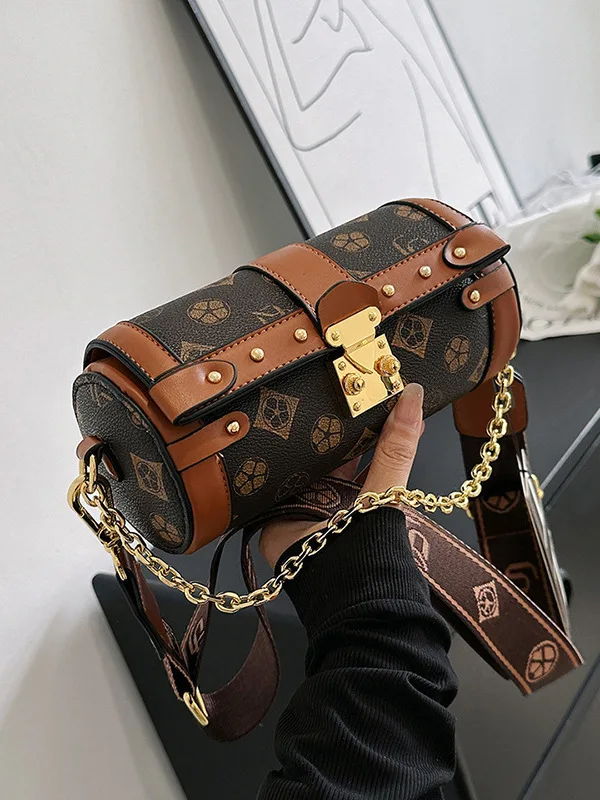 

LVSANTEL Faionable Маленькая круглая сумка-ведро с принтом Универсальная сумка через плечо Sli Cact Сумка для всех Ocns