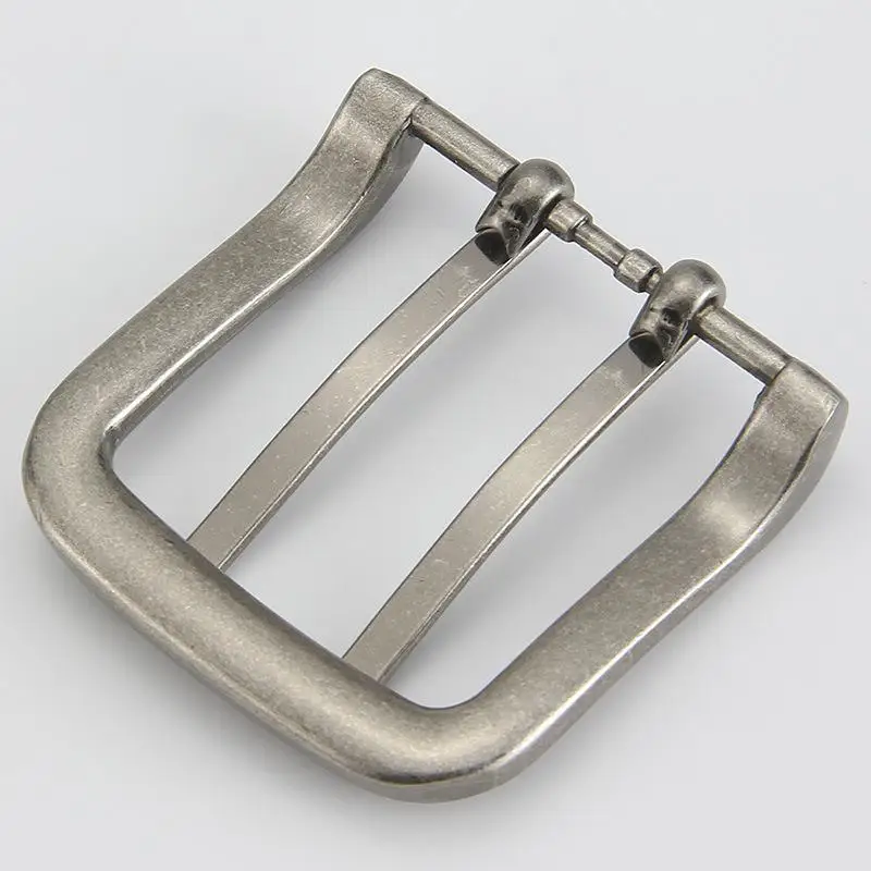 1pc 40mm Metal Double Pin Belt Buckle – Fits 37-39mm Leather Belts