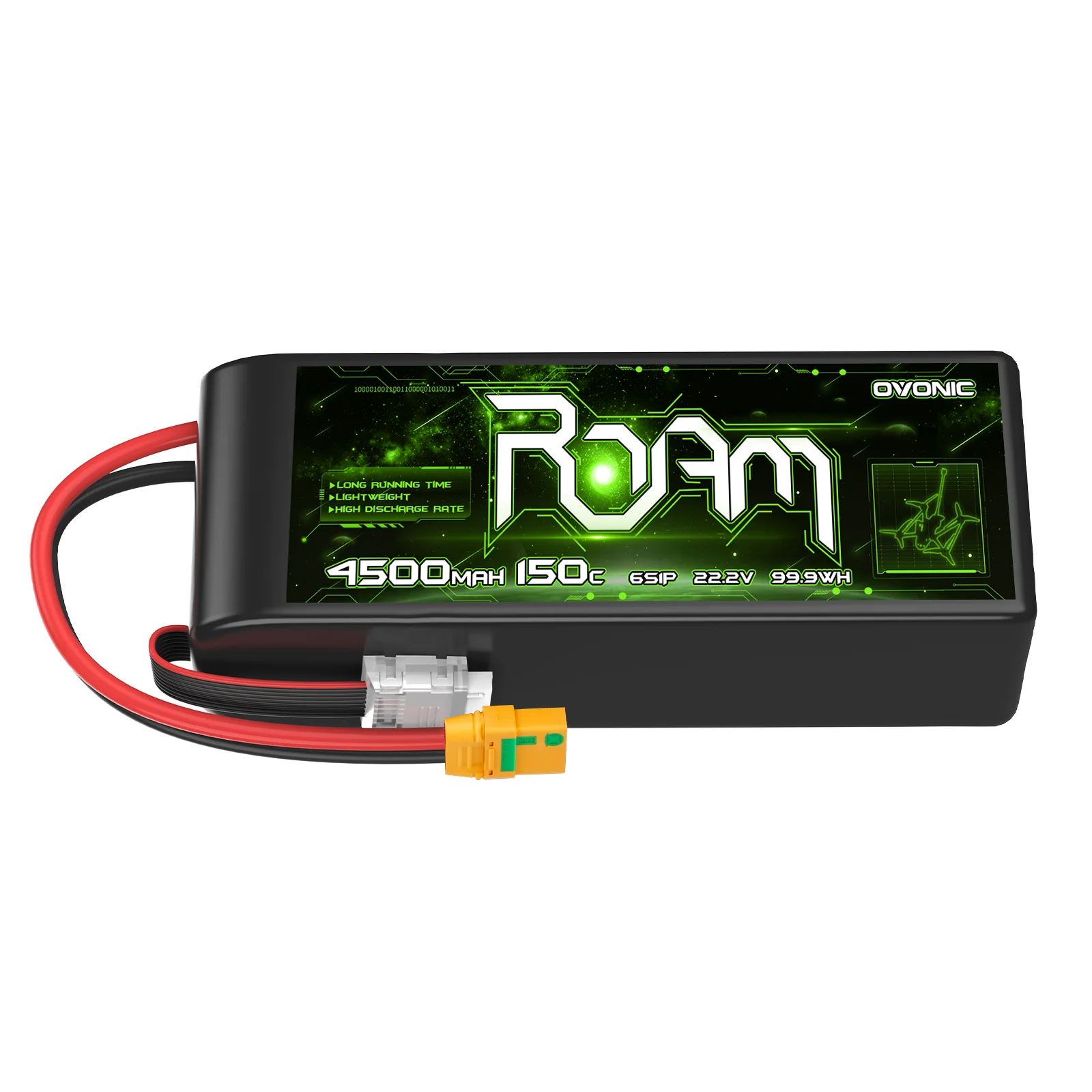 Batteria Lipo OVONIC 6S 4500mAh 22.2V 150C con spina XT90-S per camion RC Truggy Buggy Tank RC Car Racing Hobby