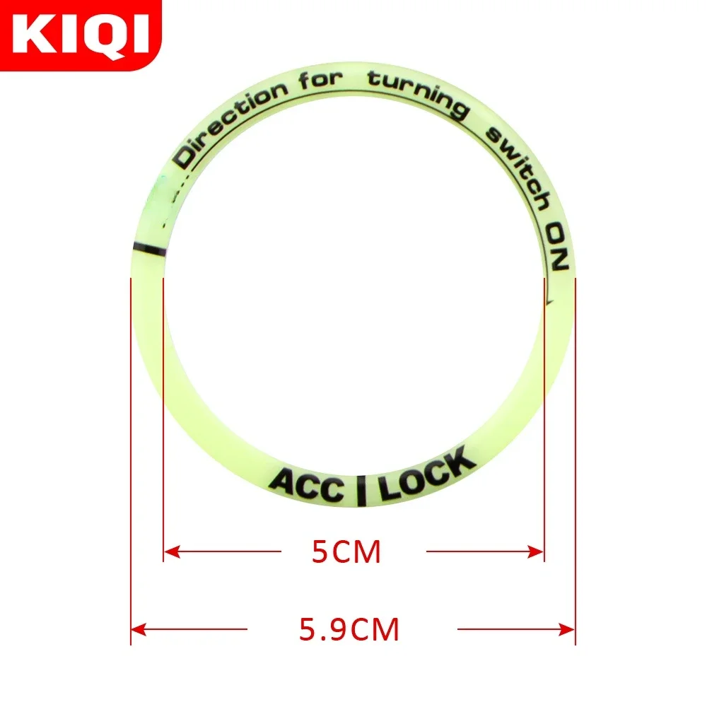 3D Gel Glow Key Ring Sticker Luminous Ignition Switch Cover for Skoda Fabia Karoq Kodiaq Octavia Superb Combi Suzuki Swift Sx4