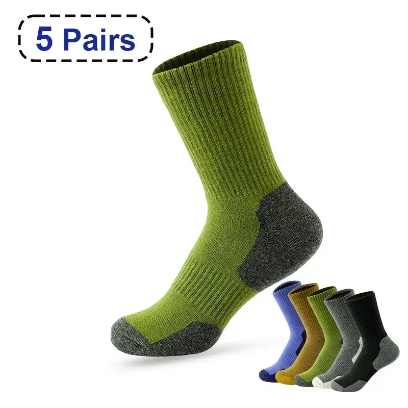 

Men's Color Thick EU 38-43 Autumn Socks Warm New Matching 5 Breathable 2023 Casual And High Spring Quality Sports