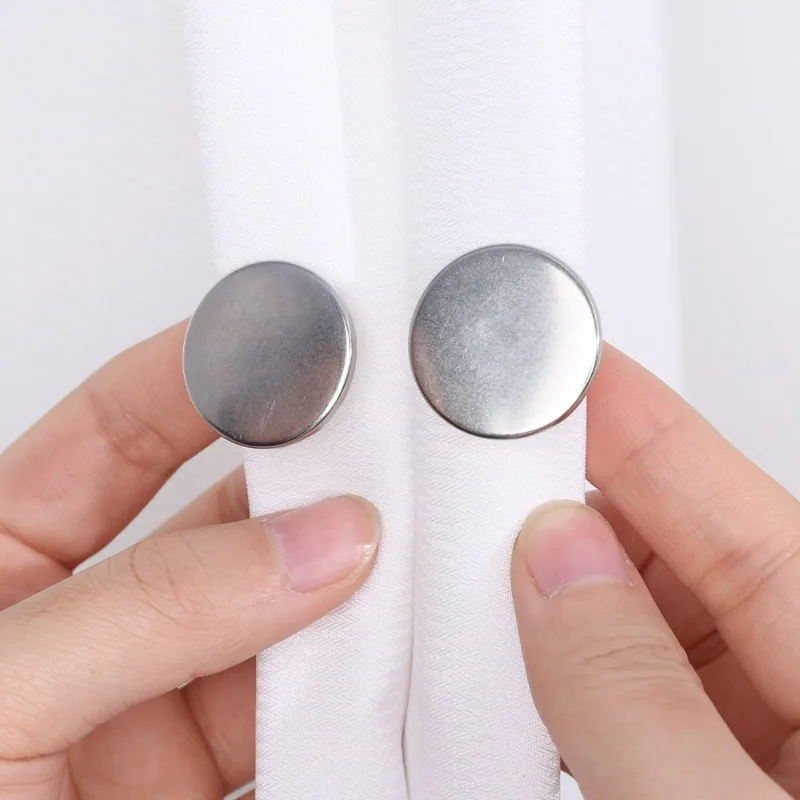 2/40x Magnetic Curtain Clips Double Sided Magnetic Suction Curtain Magnets Closure Prevent Light Leaking Keep Closed for Bedroom
