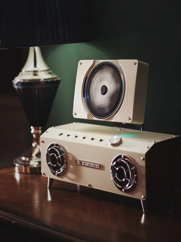 Stone rust CD player bluetooth surround hifi audio integrated album CD player solid wood home versatile