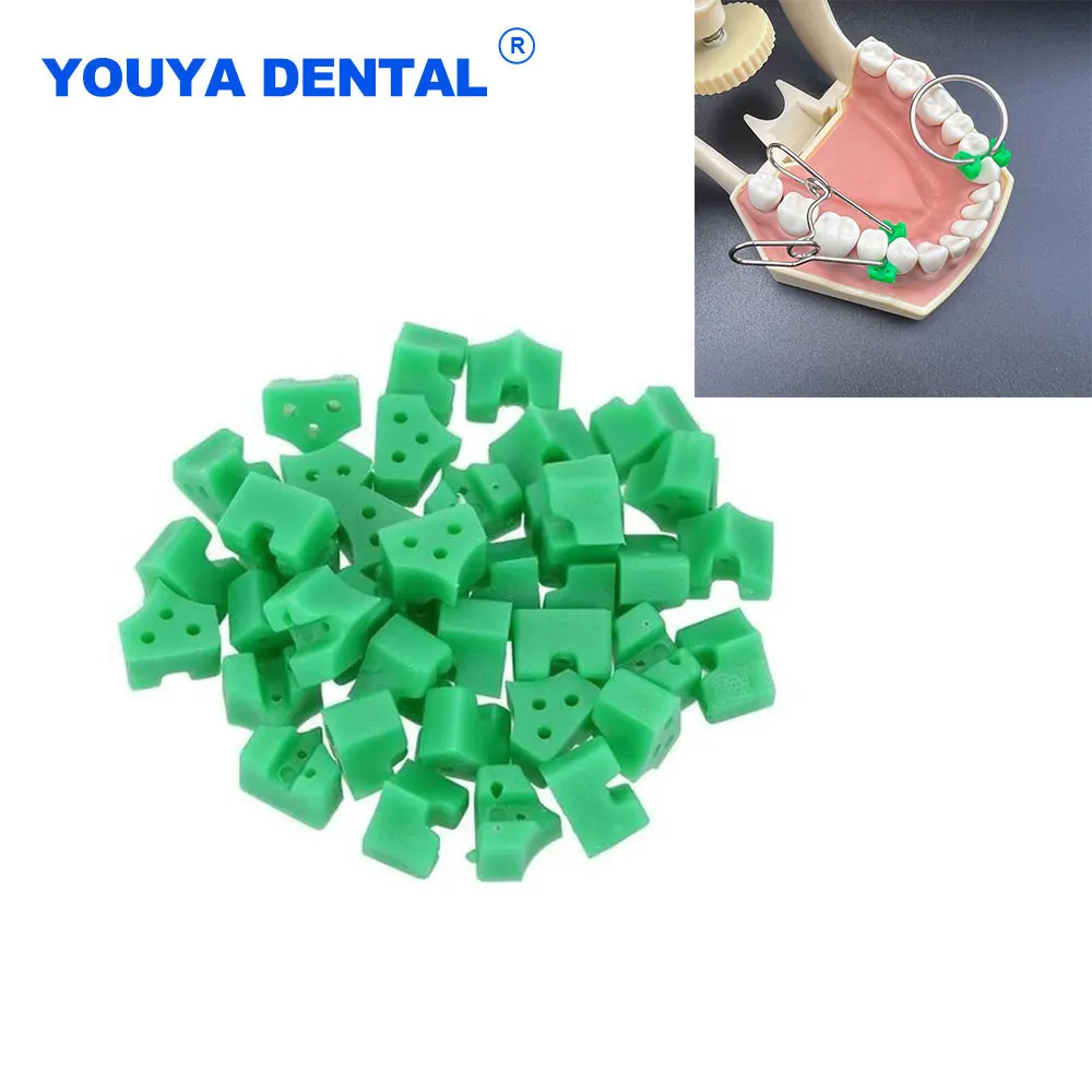 40pcs/Pack Dental Silicone Wedges Add On Rubber Wedge Delta Ring Tine Dentist Sectional Contoured Dentistry No 1.861