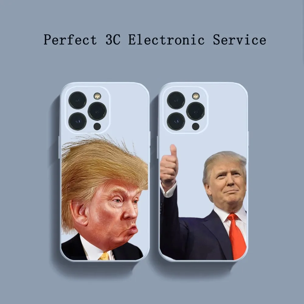 Salute Donald Trump Funny Ultra Lite Phone Case For iPhone 14 13 12 11 Pro Max XS Max X XR 7 8 Plus Mini Blue TPU material