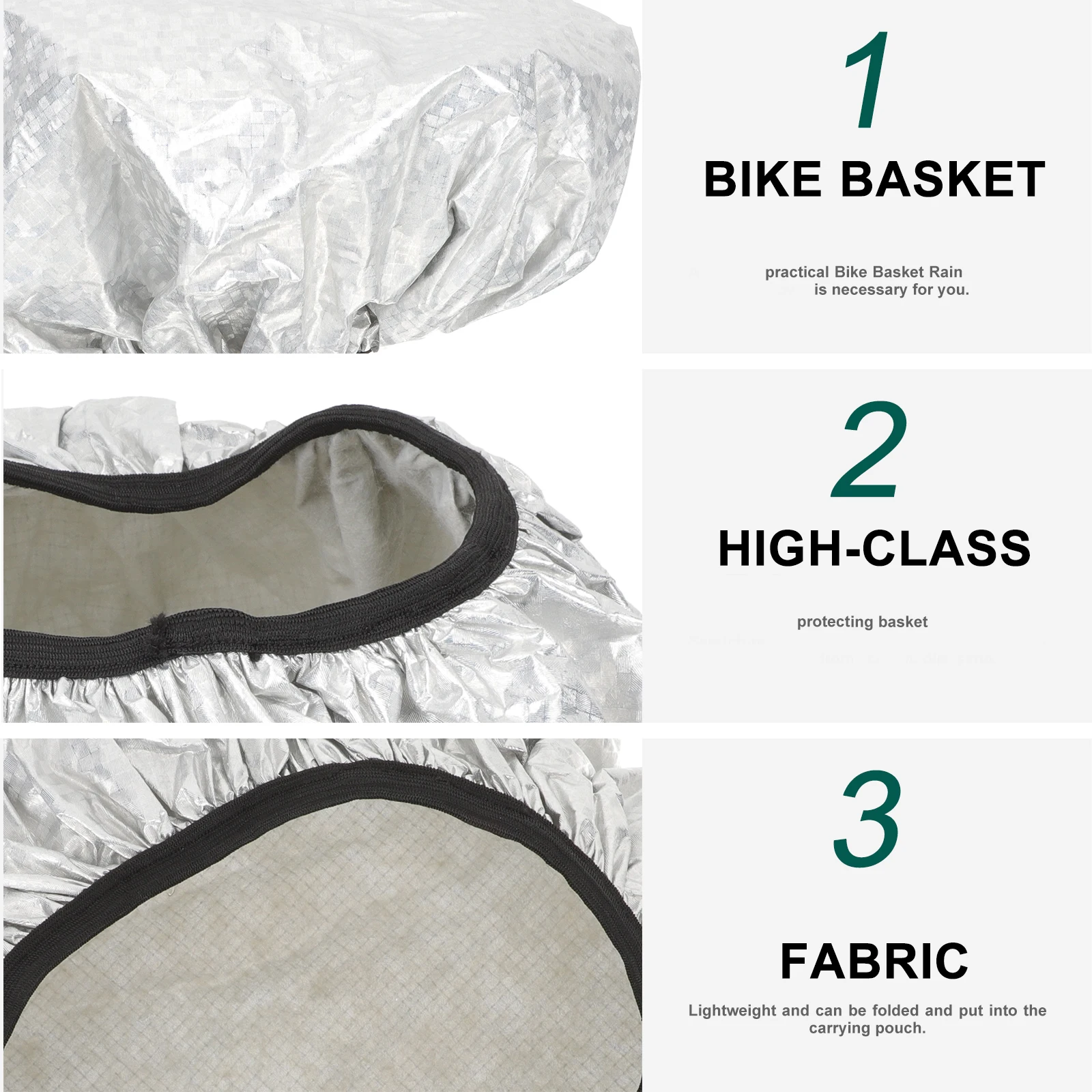 

Bicycle Basket Waterproof Cover Universal Elastic Fit For Front Rear Bikes Outdoor Rain Dust Protection Foldable Lightweight