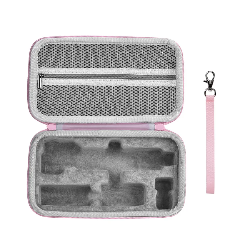 Nylon Storage Bag for DJI Osmo Pocket 4 All-in-One Carrying Case Portable Protective Pouch Pink/Gray