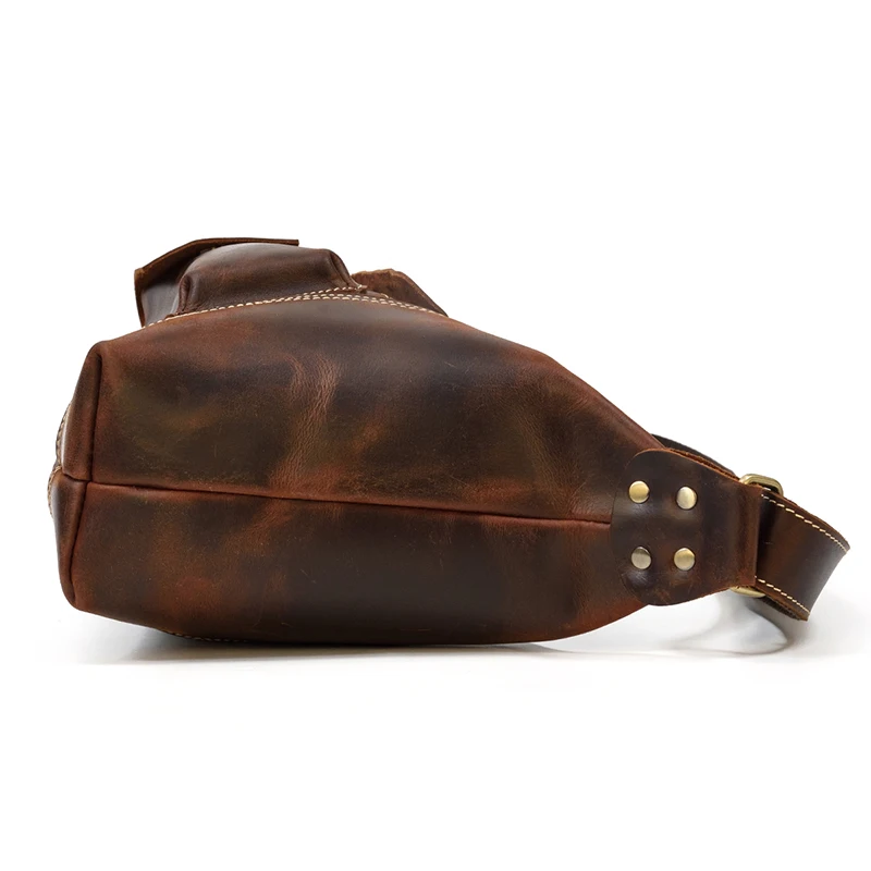 Real Leather Chest Bag For Men Leather Crossbody Bag Men\'s Shoulder Bag Men\'s Shoulder Bag Outdoor Sports Crossbody Bag 2022