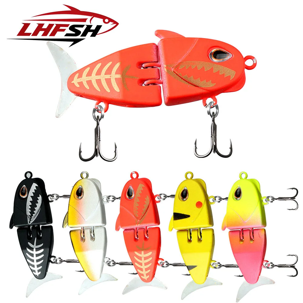 LHFSH Swimbait Angelköder VIB Langsam Sinkender Weitwurf-Köder mit 3D-Augen Mini-Gleitköder aus ABS-Material für Barsch- und Forellenangeln