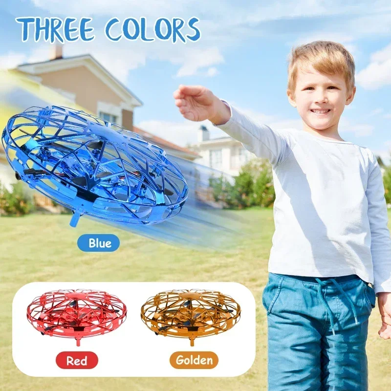 Mini Helicopter RC UFO Drone Aircraft Hand Sensing Infrared RC Quadcopter Electric Induction Flying Ball Plane Toys for Children