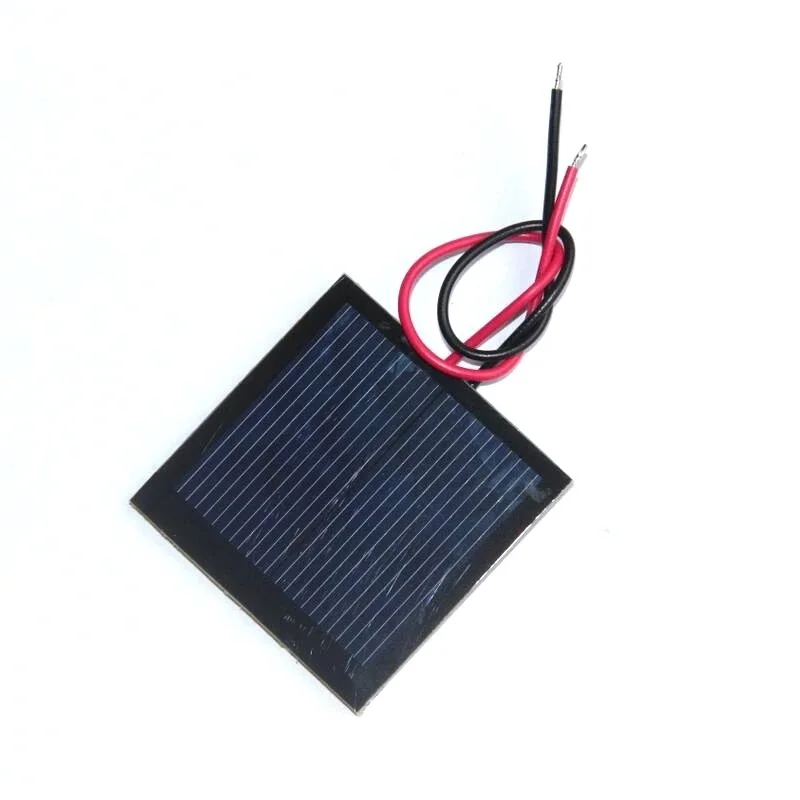 BUHESHUI 1V 200MA  Solar Cell Module Polycrystalline PET Solar Panel +Wire /Cable Solar Toy Panel  40*40MM 10pcs