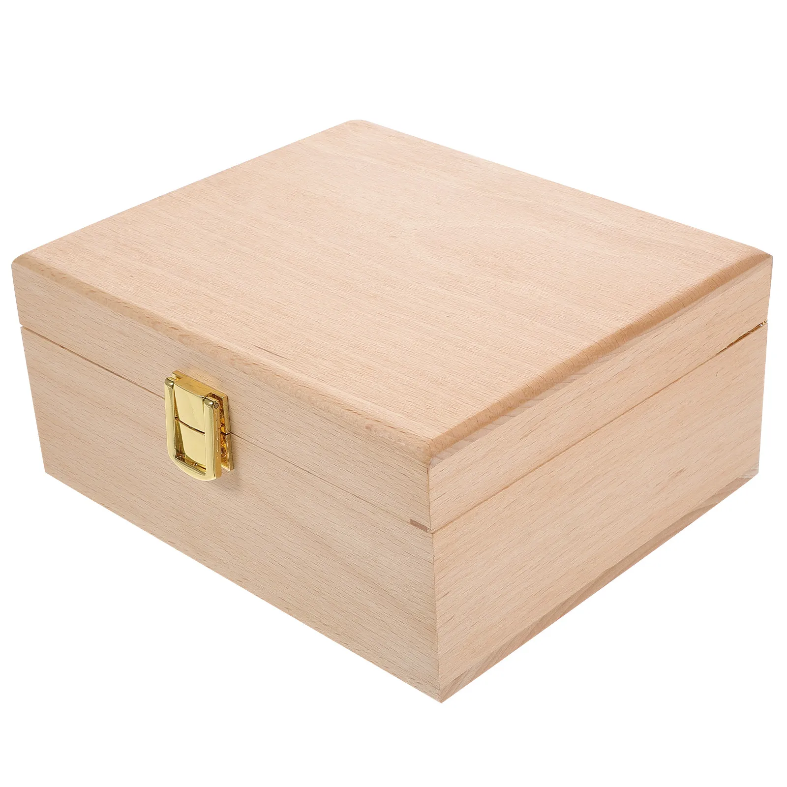 

1Pcs Solid Wood Jewelry Storage Box High Grade Small Gift Packing Case Retro Lock Decorative Organizer