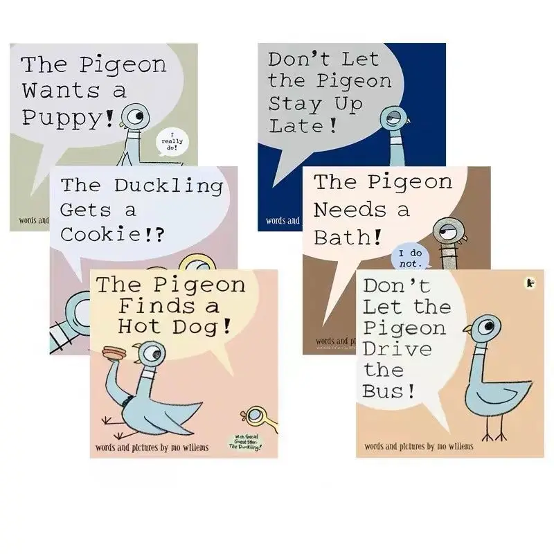 

6 Books Don't Let The Pigeon Drive The Bus Children Reading Storybook Kids Early Education English Picture Book Age 5-8