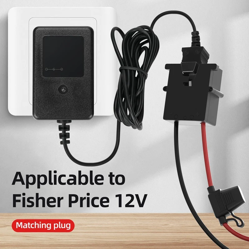 Replacement Wire Harness Connector for 12 Volt Price Battery with 12 AWG Wire 3 Replaceable Fuses-A27I