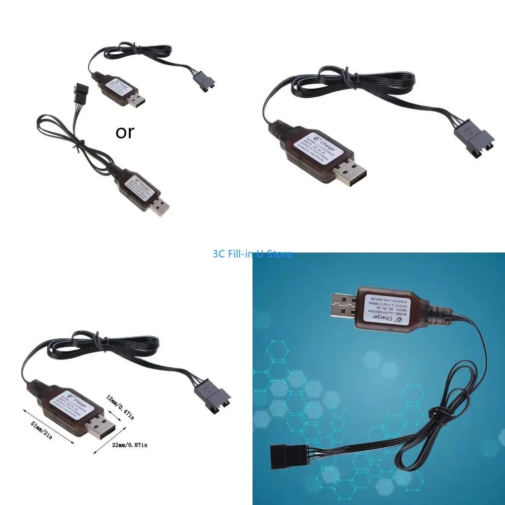 G8TA 7.4V USB Cable with 4P-SM Plug for 7.4v Lithium Battery Accessories