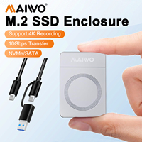 MAIWO 2230 M.2 SSD SATA NVMe Enclosure 10Gbps M2 Case for NVMe PCIe sata ngff Drive with Hand-held Live Streaming Phone Tripod