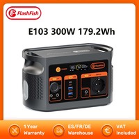FF FlashFish E103 300W Power Station 179.2Wh LiFePO4 Battery Pure Sine Wave Inverter Portable Multi-Output Solar Generator