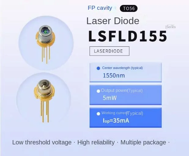 LSFLD155 minguang技術1550nm出力電力5mwパッケージレーザーダイオード