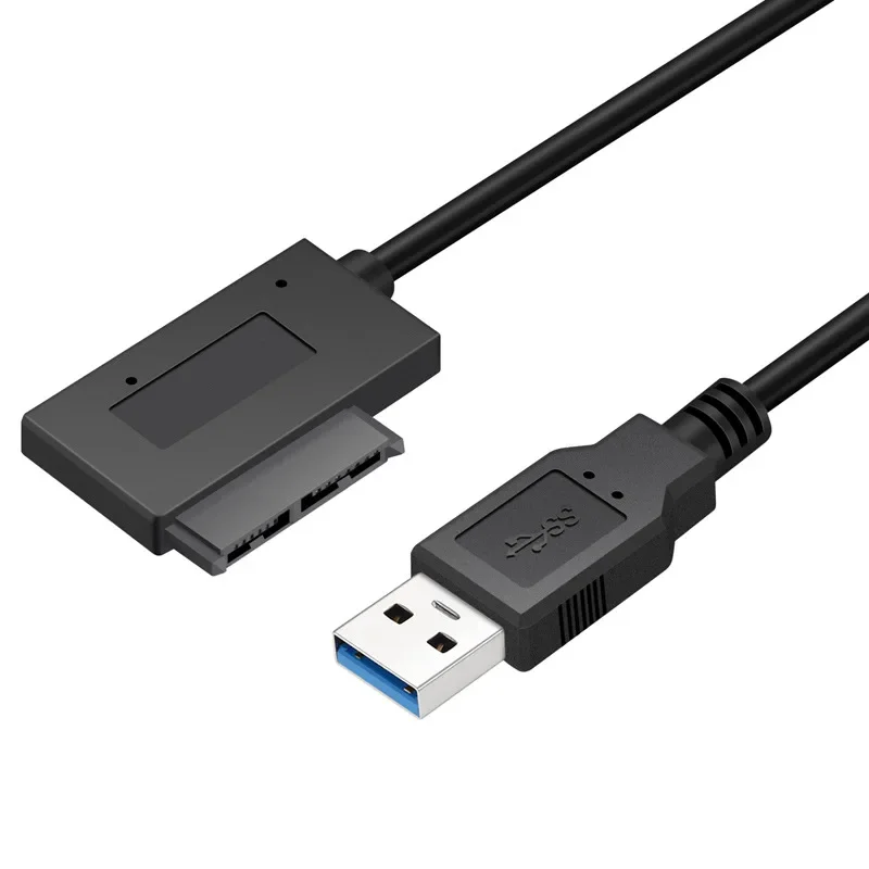 Sata To USB 3.0 7+6PIN 13Pin Adapter Converter Cable Quick Data Transfe for Laptop Optical Drive CD/DVD ROM Slimline Drive