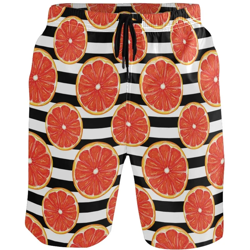 Watermelon Peach Mango Beach Shorts Men Kids 3d Print Fruits Surfing Board Shorts Quick Dry Swimming Trunks Street Short Pants