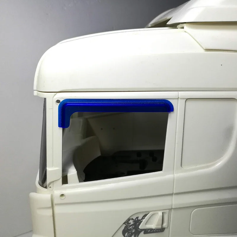 Acrylic Cab Side Window Weather Shield for 1/14 Tamiya RC Truck Trailer Tipper Scania R620 56323 R730 R470 DIY Upgrade Parts