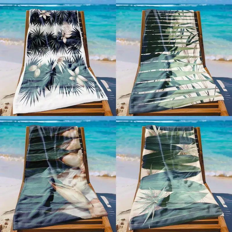 

Tropical Beach Printed Towel Patterned Sunscreen And Windproof Suitable For Swimming Pool Camping Travel Blanket