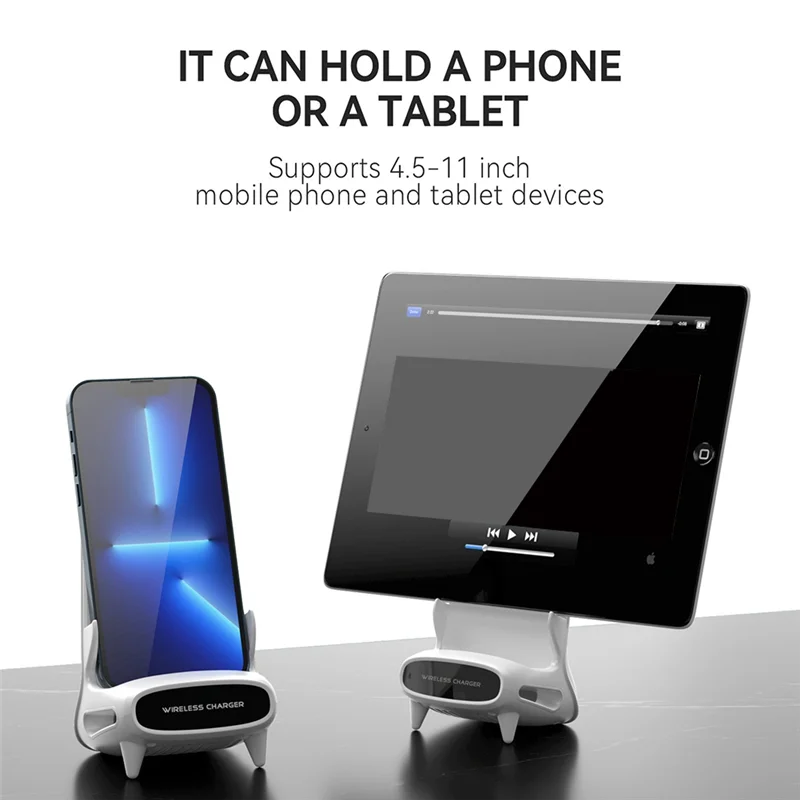 ที่ชาร์จแบบไร้สายเก้าอี้ขนาดเล็กพร้อมขาตั้งโทรศัพท์ที่ชาร์จความเร็วสูงไร้สาย15W แบบสร้างสรรค์ที่ยึดโทรศัพท์มือถือ