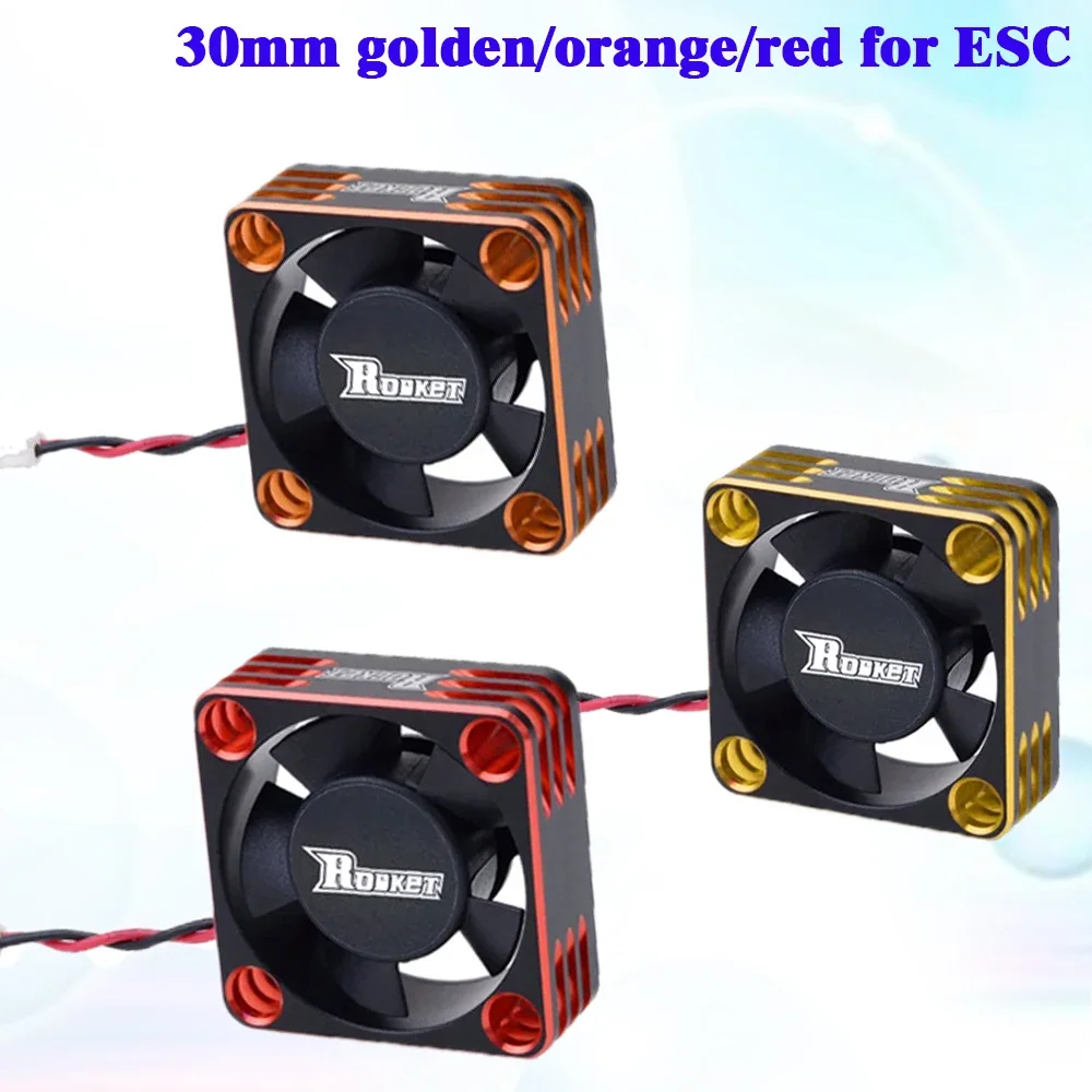 Ventilador de refrigeración de 2 piezas para coche teledirigido, cubierta de Metal para Motor sin escobillas, 25/30/35/40/50mm, disipación de calor de cohete