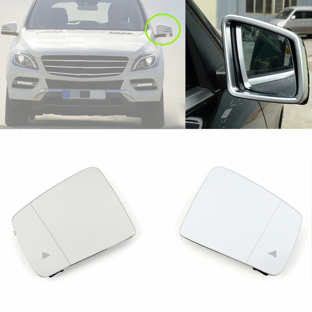 

Front Door Side Heated Mirror Glass Rear-view With BSD For Mercedes-Benz ML Class W166 2012-2015/GLE Class W166 2015-2019