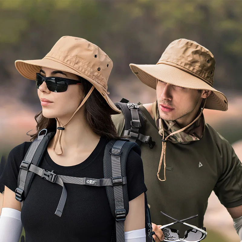 Men Women Summer Quick-Dry Sun Hat Outdoor Breathable Camping Climbing Fisherman Cap Foldable Man Sports Bucket Hat Waterproof