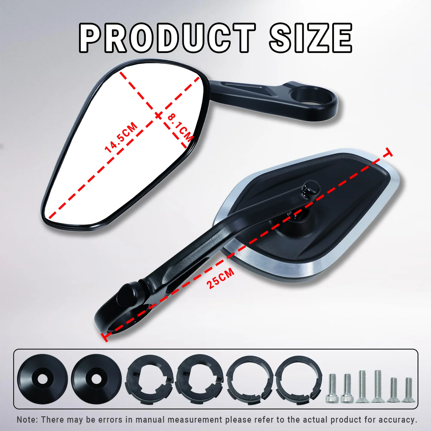 For Triumph Rocket 3 Street Triple S 765 765RS 765R Motorcycle Handlebar Rear View Mirrors Rocket 3 Handlebar Rotatable Mirrors image 5