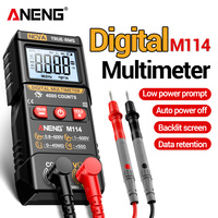 Professional Digital Multimeter Tester DC/AC Voltage NCV Resistance Automatic Backlit Bright Screen Buzzer Detection ANENG M114