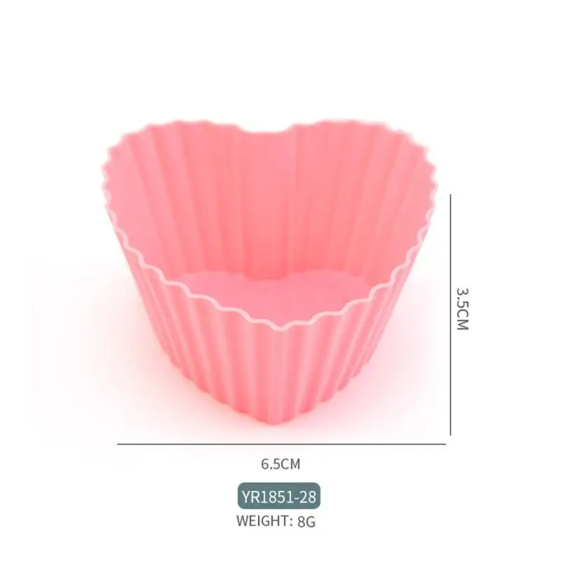 1/3/5PCS Silicone Cake Mold Easy Clean Non-stick Cake Mold Muffin Cupcake Liners Reusable Muffin Mold Diy