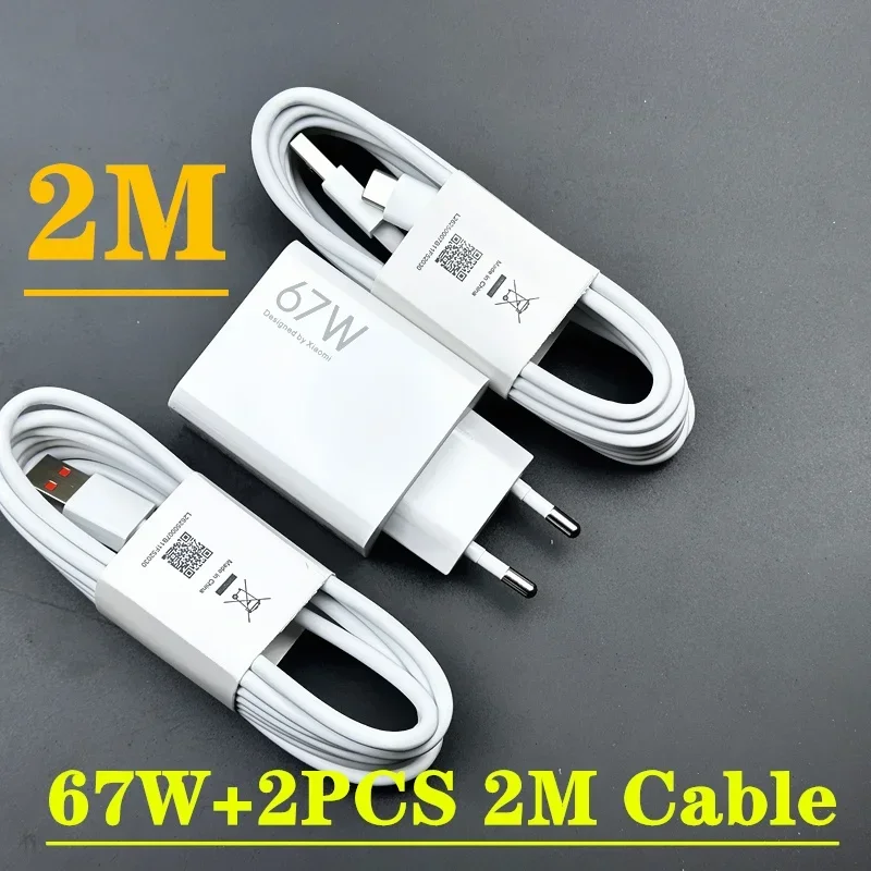 67W Xiaomi Original-Ladegerät Turbo Charge Gan EU-Adapter 6A USB-Typ-C-Kabel für Poco X5 F5 Pro Mi 13 Lite Mix Fold 3 2 Smartphone
