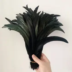 Rooster tail feather black Colors DIY feather clothing jewelry accessories wedding Party supplies performance necessary  fashion