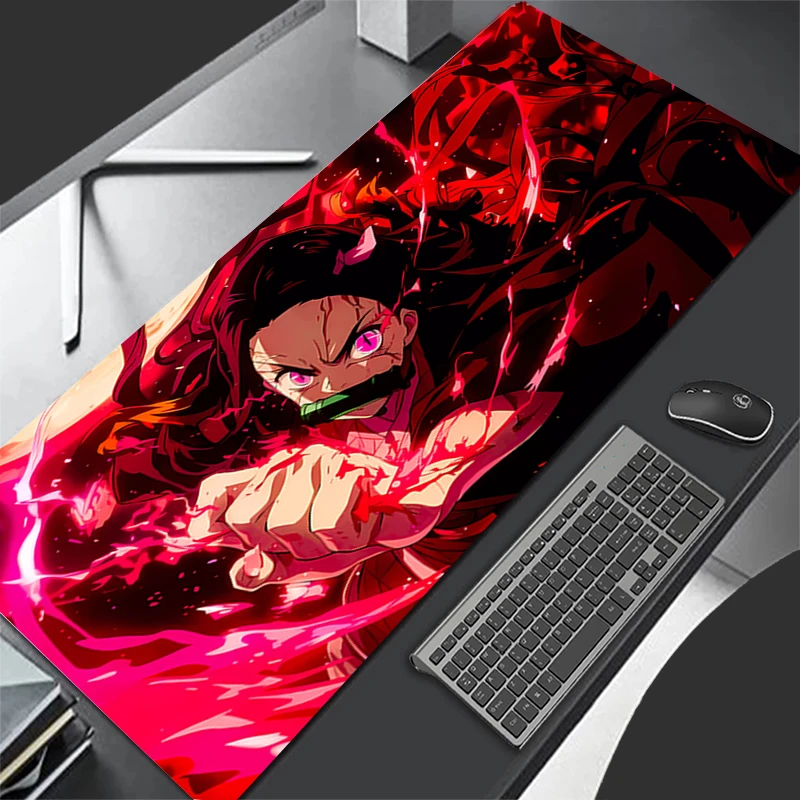 Mousepad Computer Gaming Accessories Keyboard Pad Office PC Rubber HD Mouse Pad Decoracion Desk D-demon Slayer Nezuko Mouse Mat