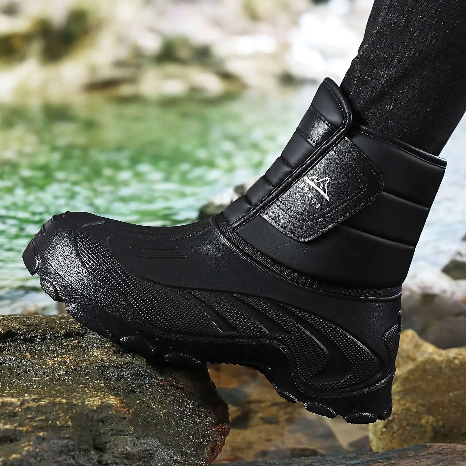 Winter Wasserdichte Schneestiefel 2026 Dicke Samt-Innenfutter Outdoor Casual Rutschfeste Baumwollstiefel – Detail 3