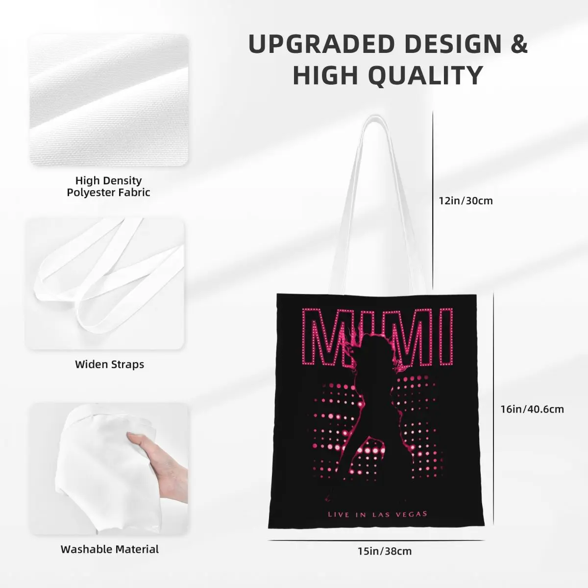 Mariah Carey Mimi 2024 Tour Canvas Draagtas Esthetisch Uniek Ontwerp Viering Van Mimi Merchandise Boodschappentas Voor Unisex