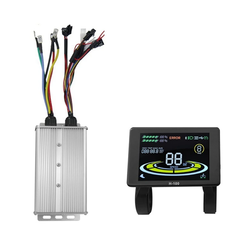 High-Power Motors Lithium-Ion Power-Assisted Conversion Parts H-100 Color Screen Meter With 60A Three-Mode Sine Wave Kit