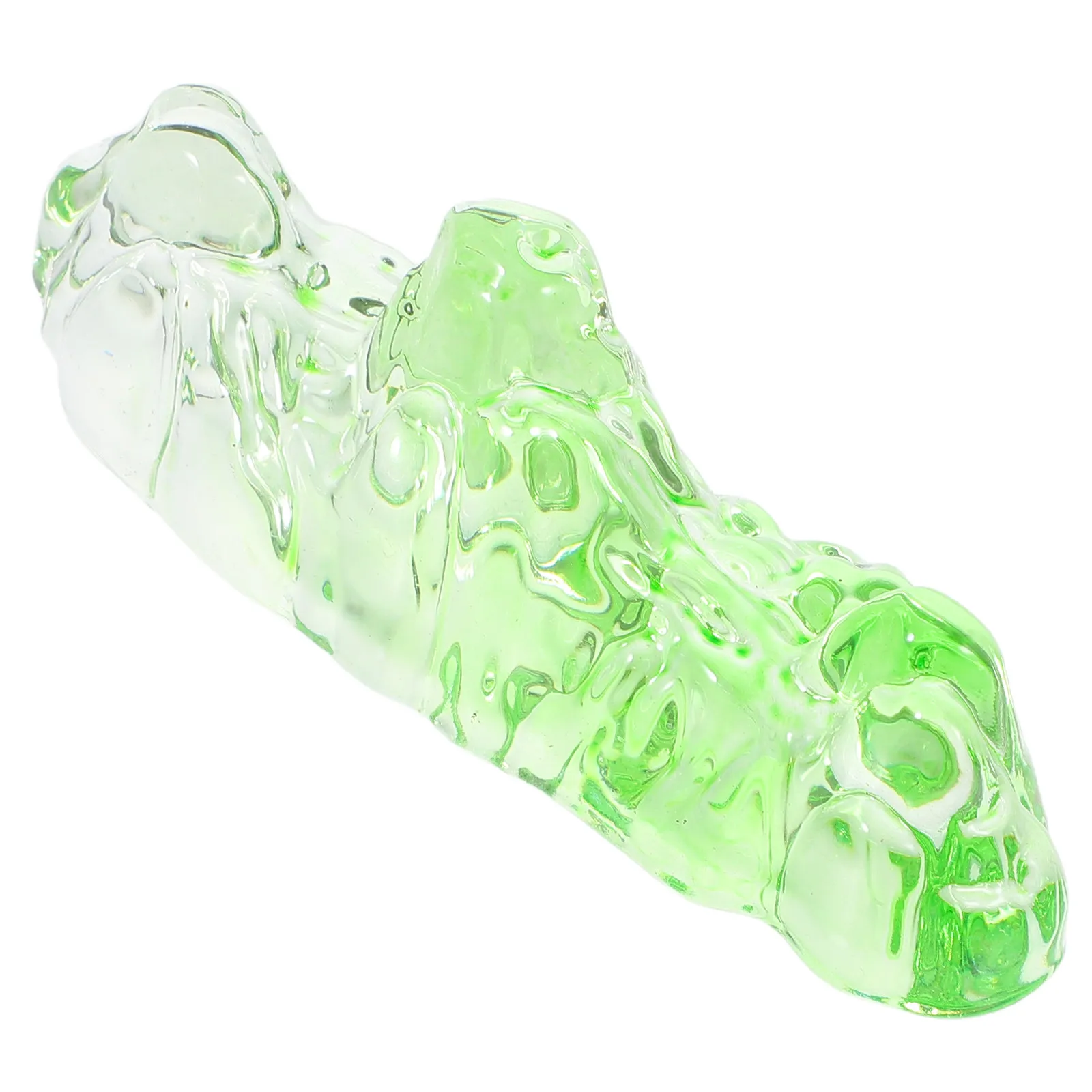 

Glass Calligraphy Brush Holder Mountain Design Clear Transparent Paperweight Chinese Calligraphy Workshop Tools Multifunctional