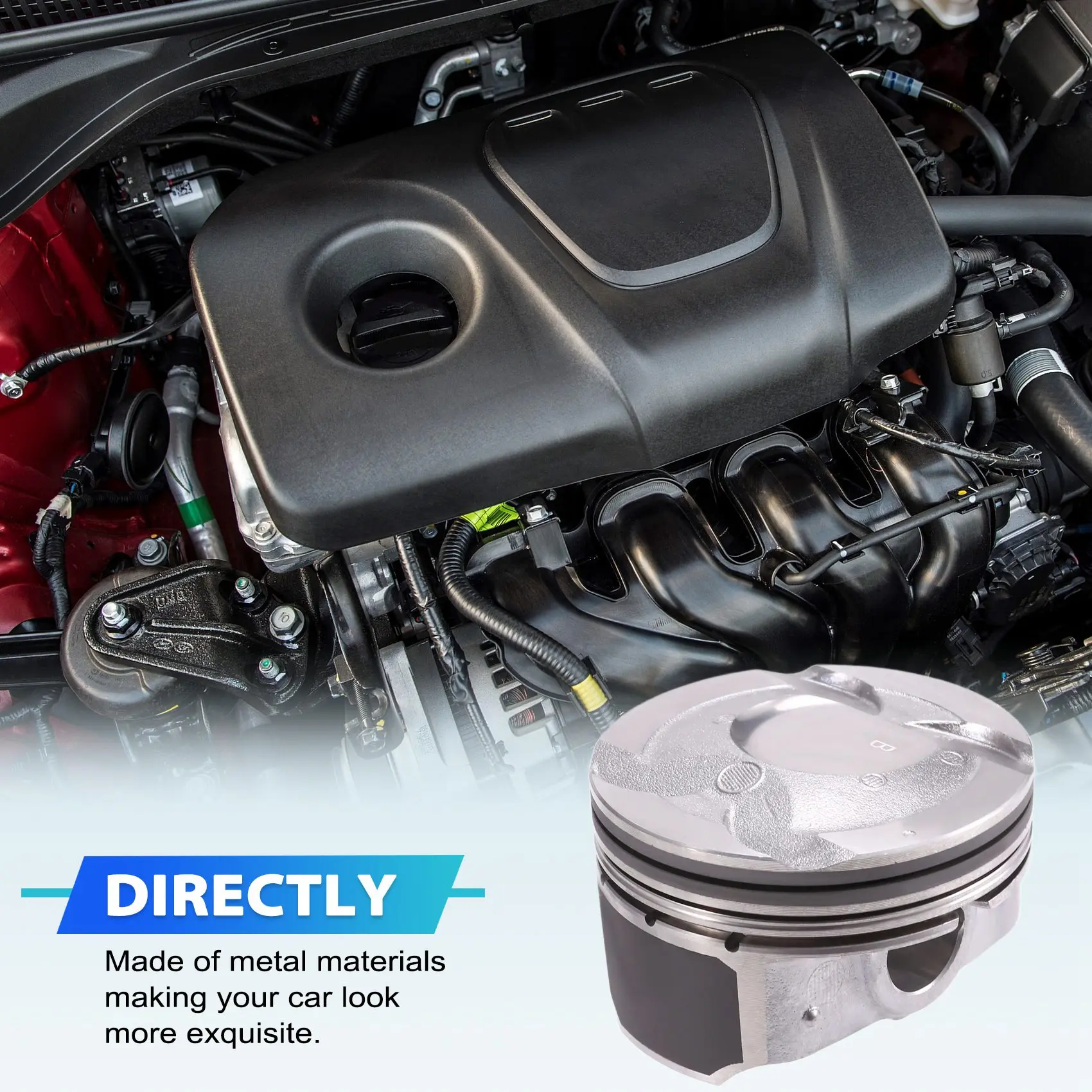 

1Set/8Pcs 1.6L Engine Pistons & Pin Kit Assembly 23041-2B602 For Hyundai Accent Kia Soul Rio 2018-2021 230412B602