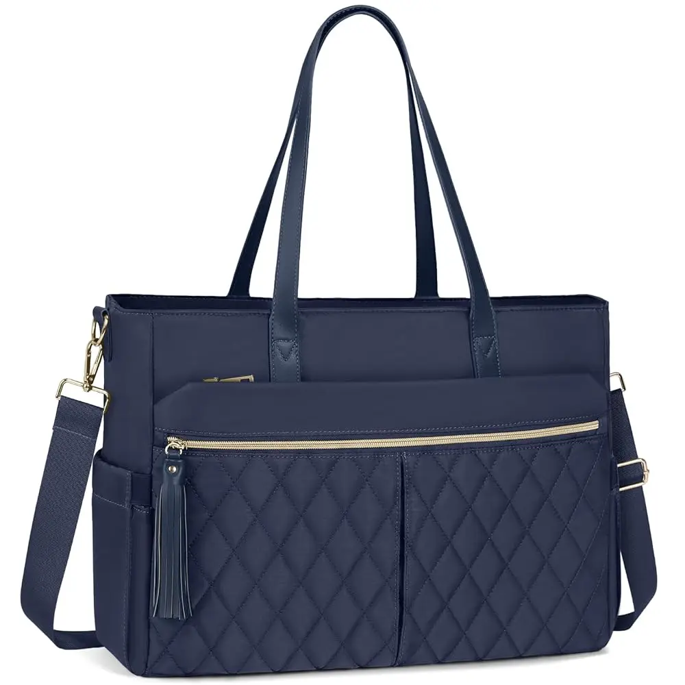 

Laptop Bag for Women 15.6Inch Teacher Nurse Tote Bag Professional Work Laptop Tote with Insulated Pocket Computer Messenger