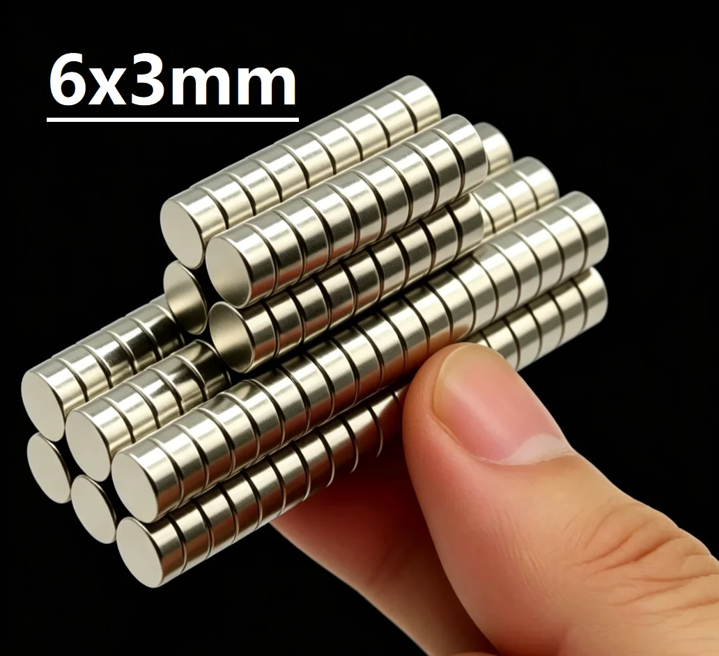 6x3mm Super Strong N35 Neodymium Magnet NdFeB Permanent Round Powerful Magnetic Imans for Refrigerator