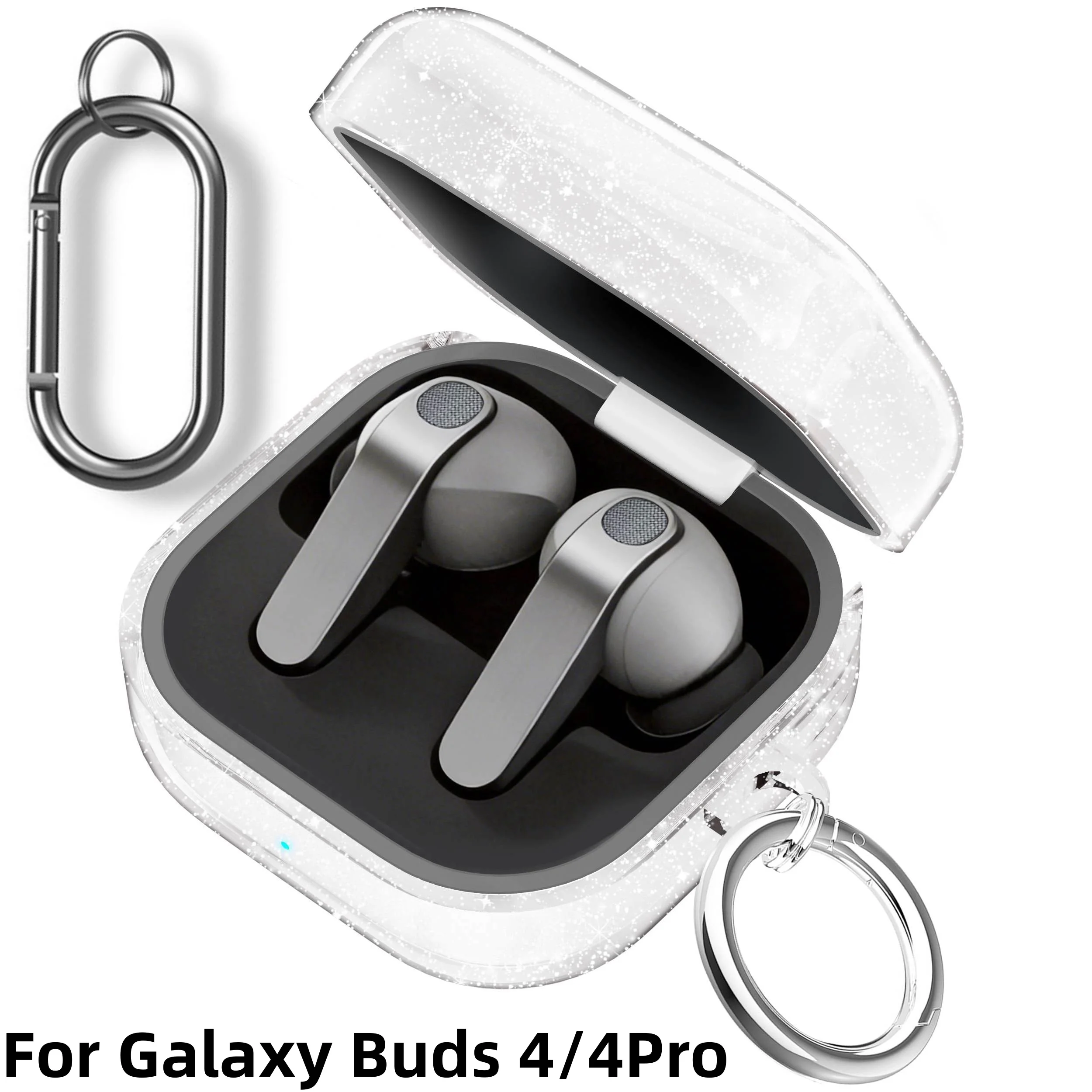 Clear Case Cover For Samsung Galaxy Buds 4 Pro/ Buds 4 Full Body Protective Case Transparent Shockproof Skin for Samsung Earbuds