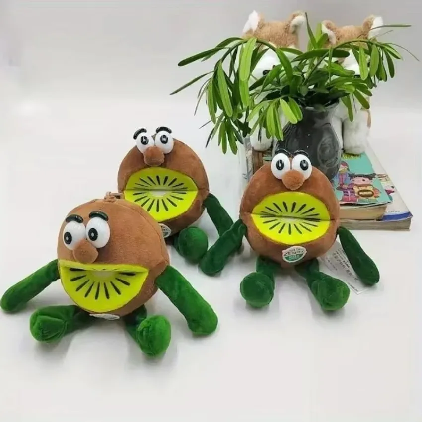 Coin Wallet Pendant Small Wallet Toy Doll Pendant Backpack Doll Birthday Gifts Creative New Cartoon Kiwi Fruit Plush Pendant view 4