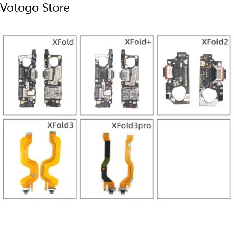Repair Parts For Vivo X Fold 2 3 5 6 Pro X Note Flip 5G USB Charging Dock Plug Board Connector Type-C Charger Port Flex Cable