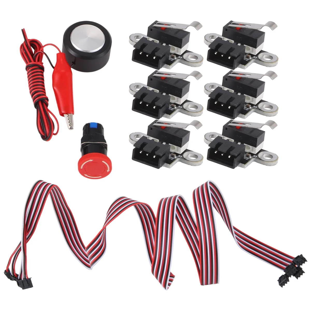 AA91 Essential Accessories Kit for CNC Machine 3018PROVe,Emergency Stop,Z-Axis Tool Setting Touch Probe, Micro-Switches