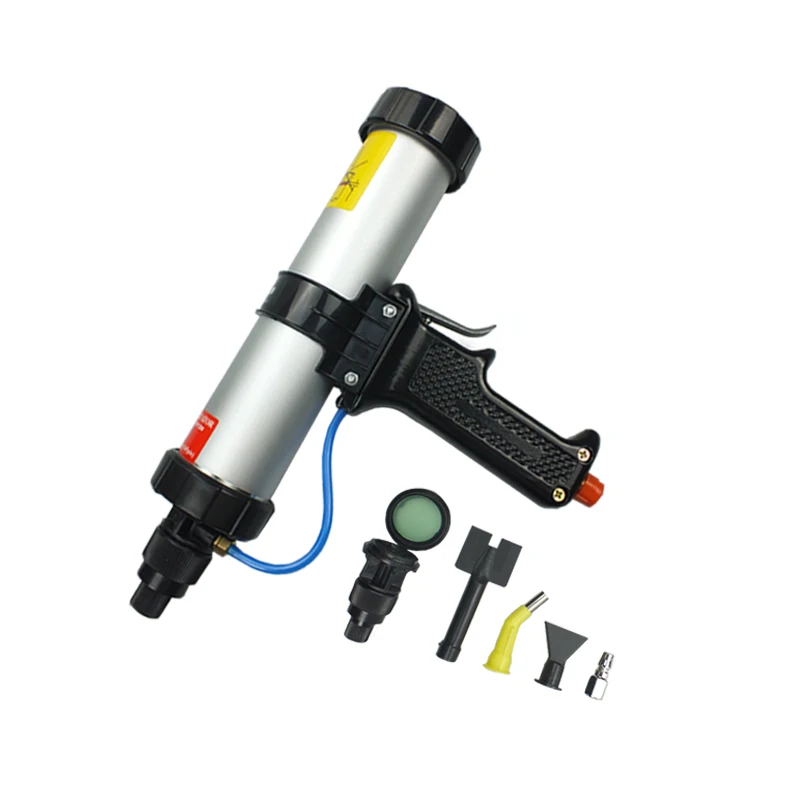 Industrial DIY grade 300-310ml hard rubber pneumatic glue gun aluminum barrel foam gun steel handle chemical machinery parts