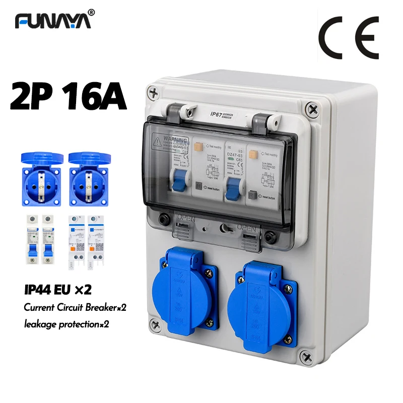 

Outdoor Portable Current Box Waterproof Industrial Electric Distribution Cabinet Box with Leakage Protector Circuit Breaker